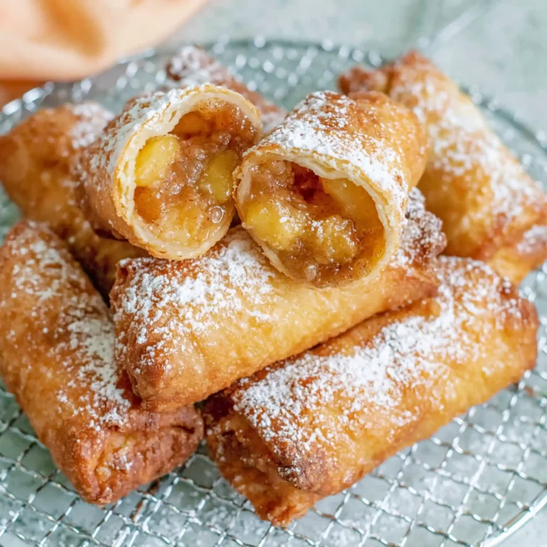 Peach Cobbler Egg Rolls