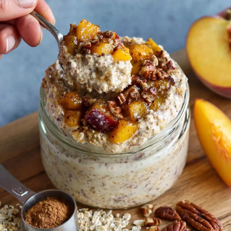 Peach Crisp Overnight Oats