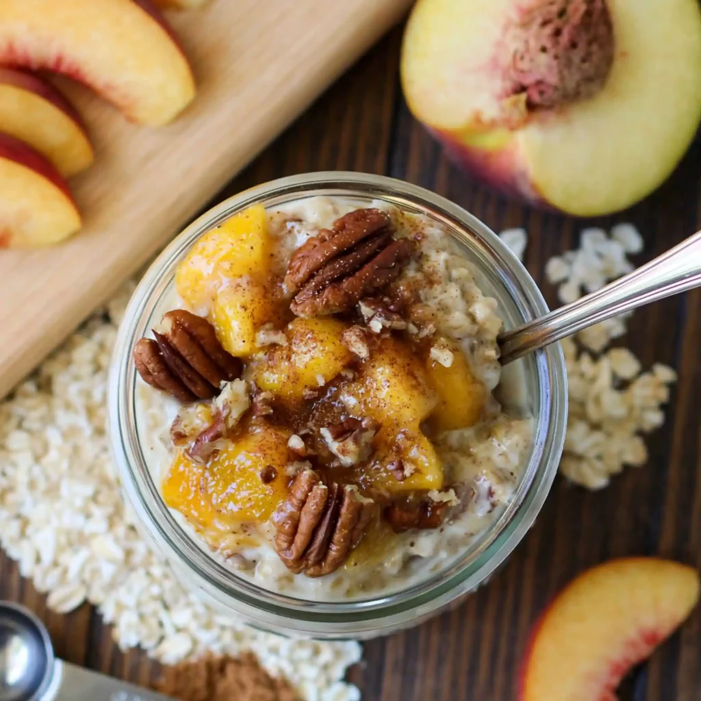 Peach Crisp Overnight Oats