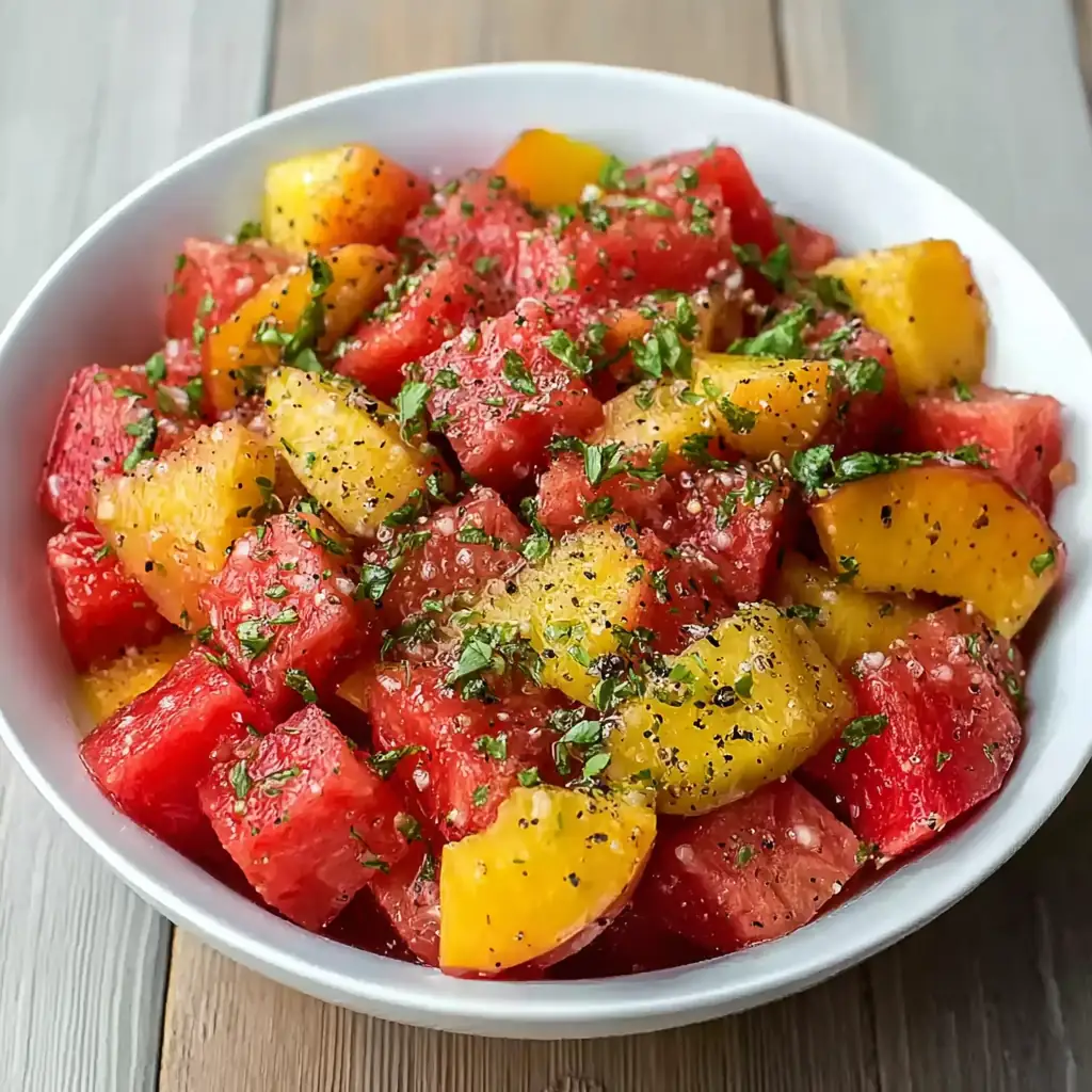 Peach Watermelon Salad