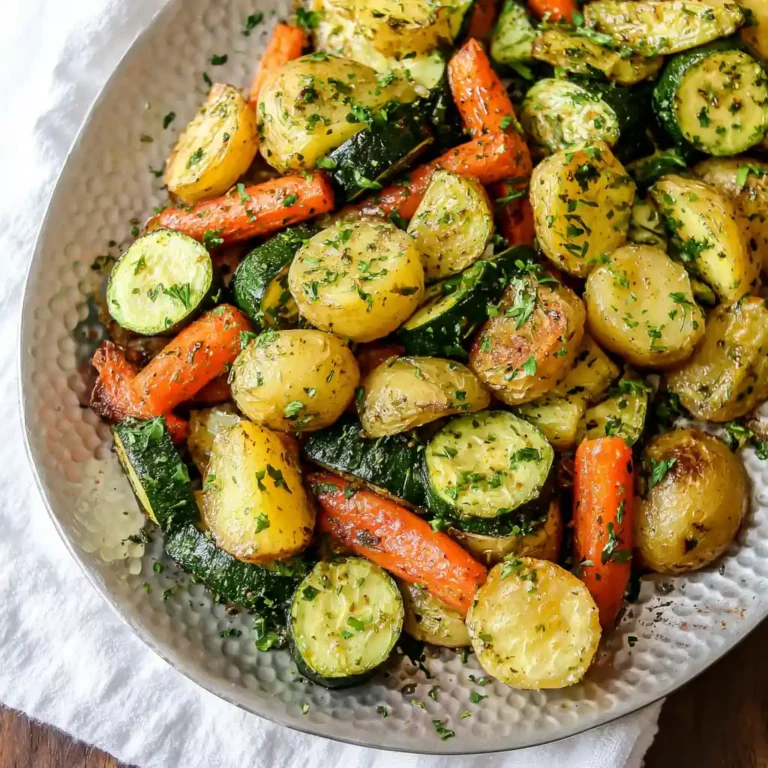 Roasted Potatoes Carrots Zucchini