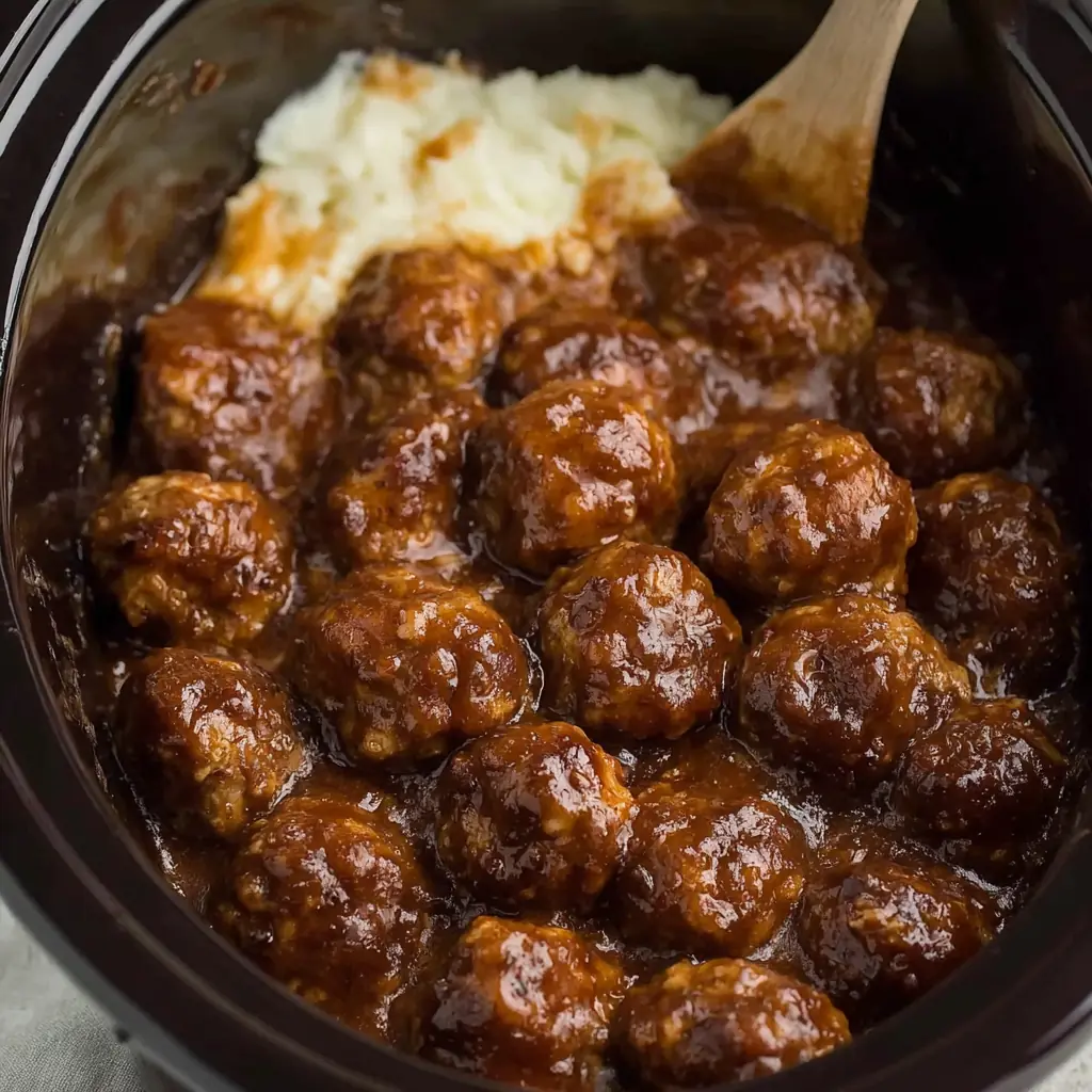 Slow Cooker Salisbury Steak Meatballs