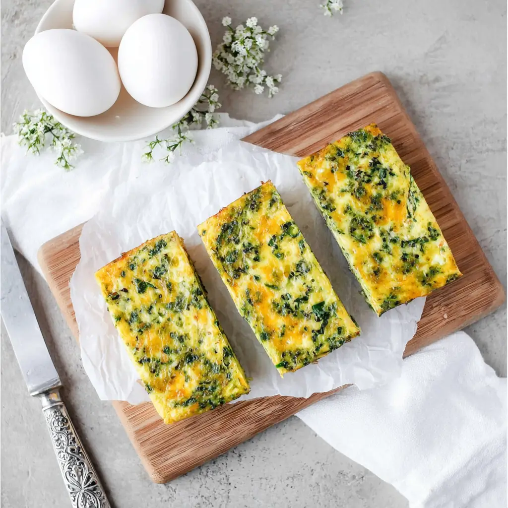 Spinach Zucchini Frittata Fingers