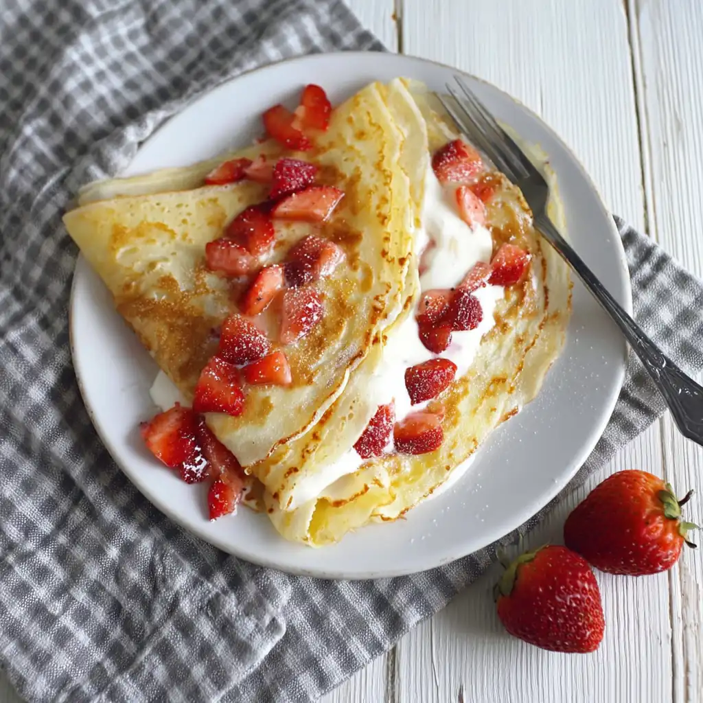 Strawberry Cheesecake Crepes