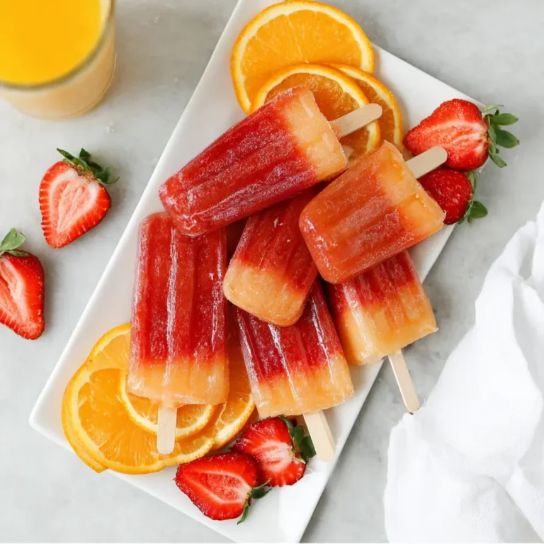 Strawberry Orange Popsicles
