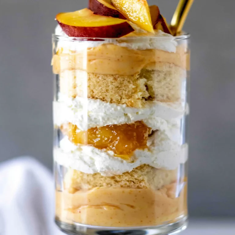 Summer Peach Mousse Trifle
