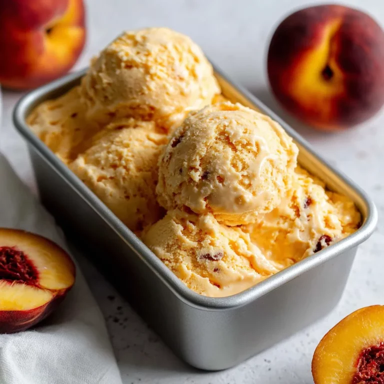 4-Ingredient Peach Sorbet