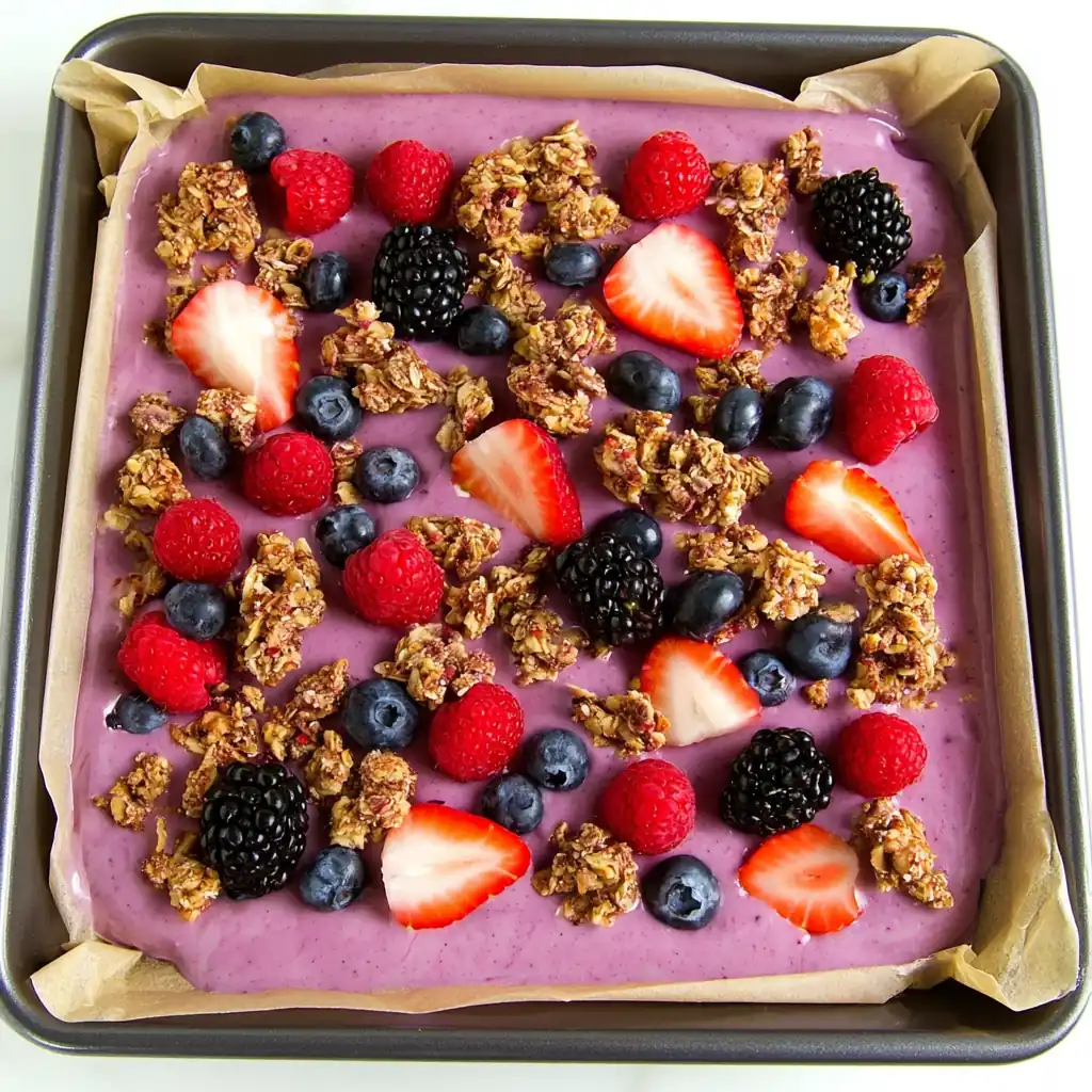 Berry Granola Yogurt Bark