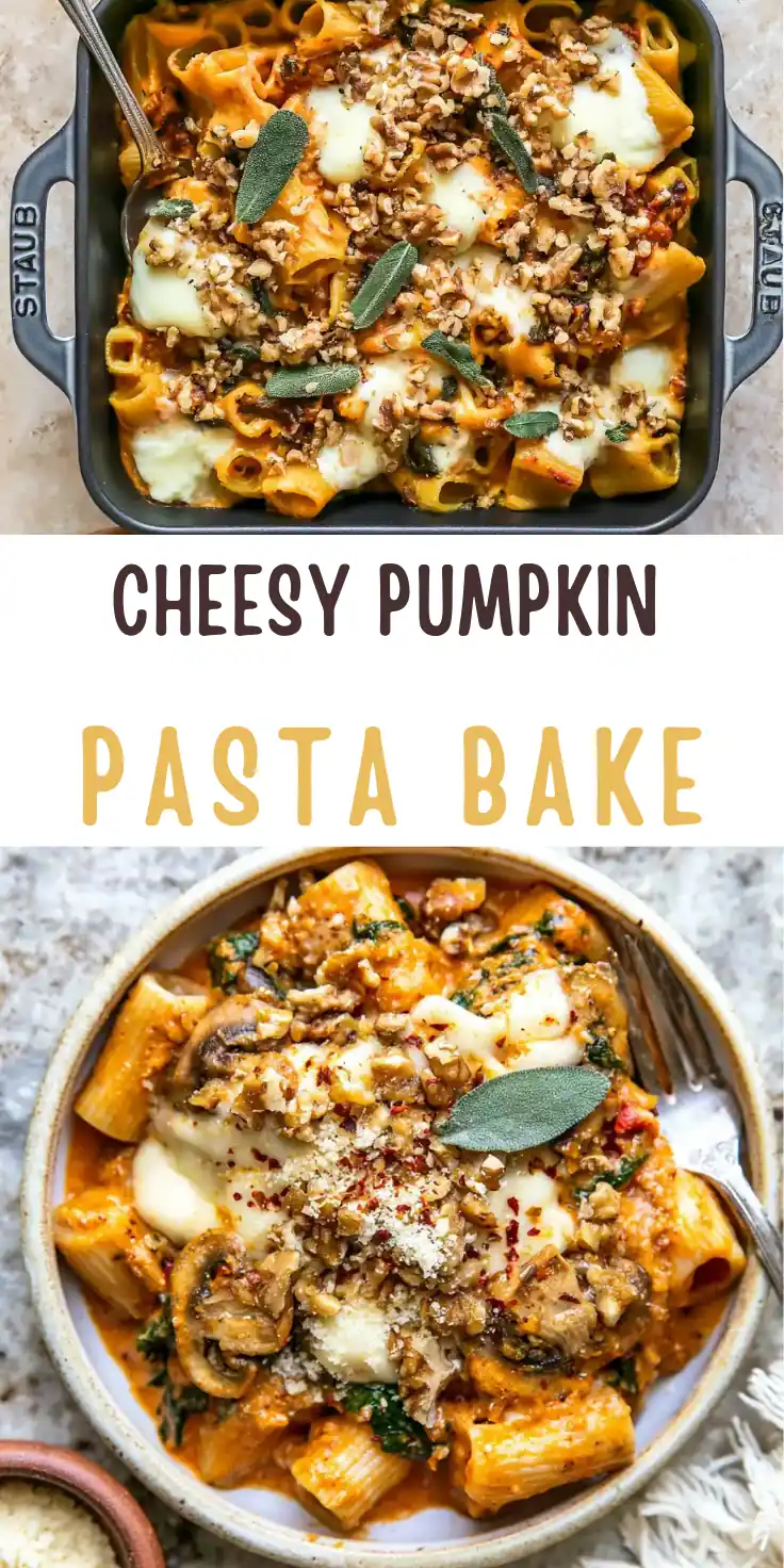 Cheesy Pumpkin Pasta Bake With Walnut-Sage Topping 6 Cheesy Pumpkin Pasta