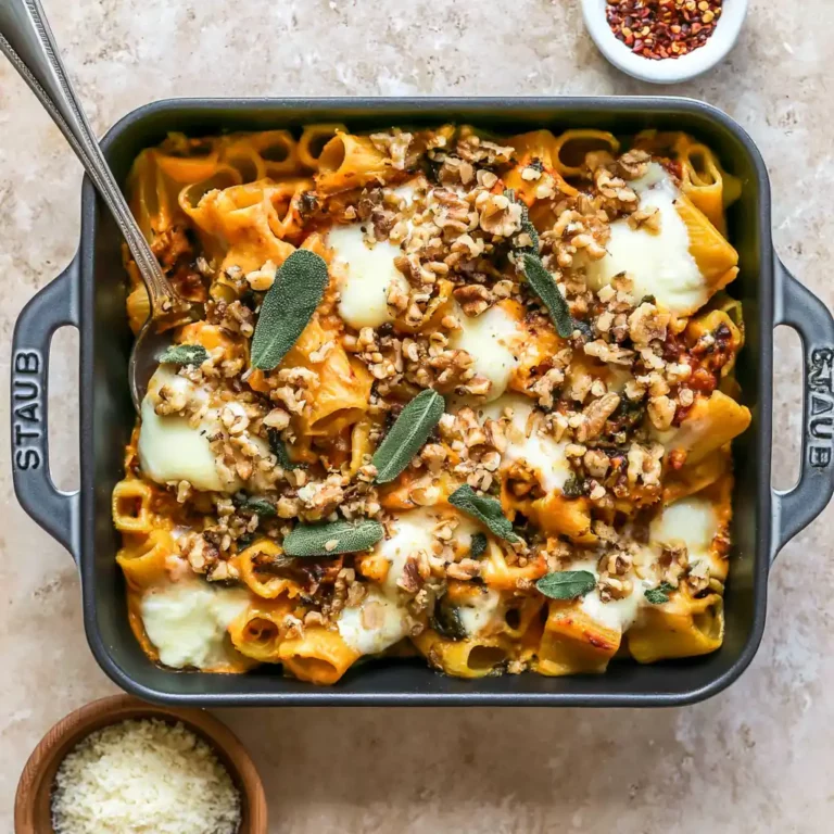Cheesy Pumpkin Pasta Bake