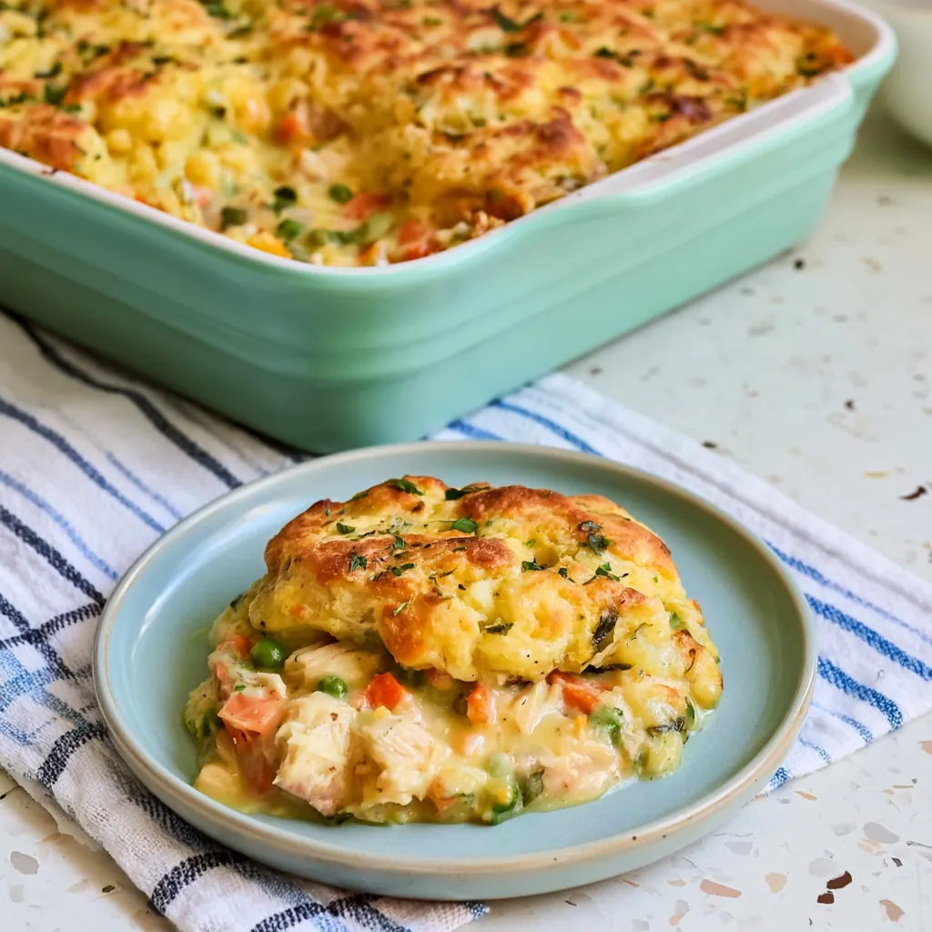 Chicken Cobbler: Creamy, Cheesy, and Easy 4 Chicken Cobbler