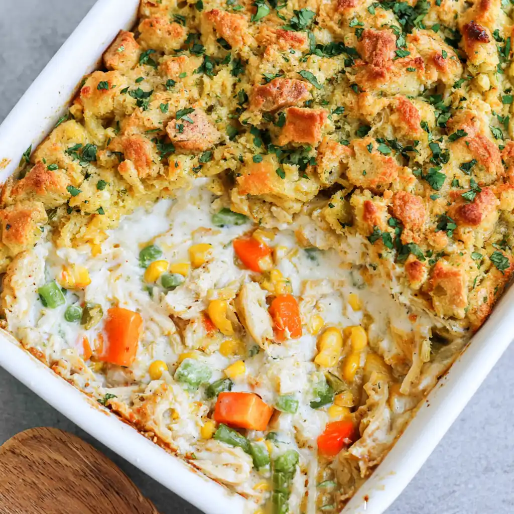 Chicken Stuffing Casserole: Easy Creamy Family Dinner 4 Chicken Stuffing Casserole