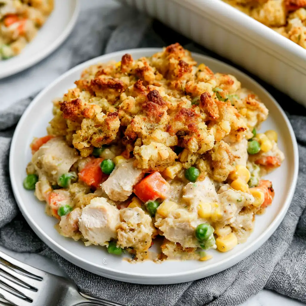 Chicken Stuffing Casserole: Easy Creamy Family Dinner 5 Chicken Stuffing Casserole