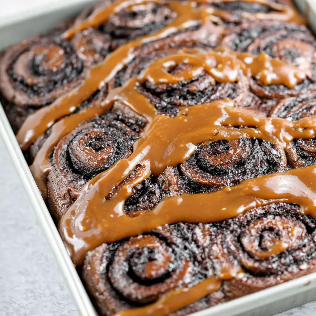 Chocolate Cinnamon Rolls with Rich Chocolate Glaze 4 Chocolate Cinnamon Rolls