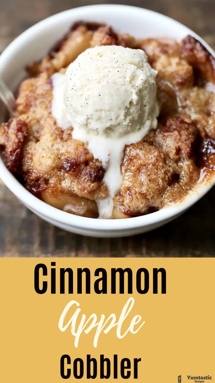 Cinnamon Apple Cobbler: An Easy Cozy Fall Dessert 3 Cinnamon Apple Cobbler