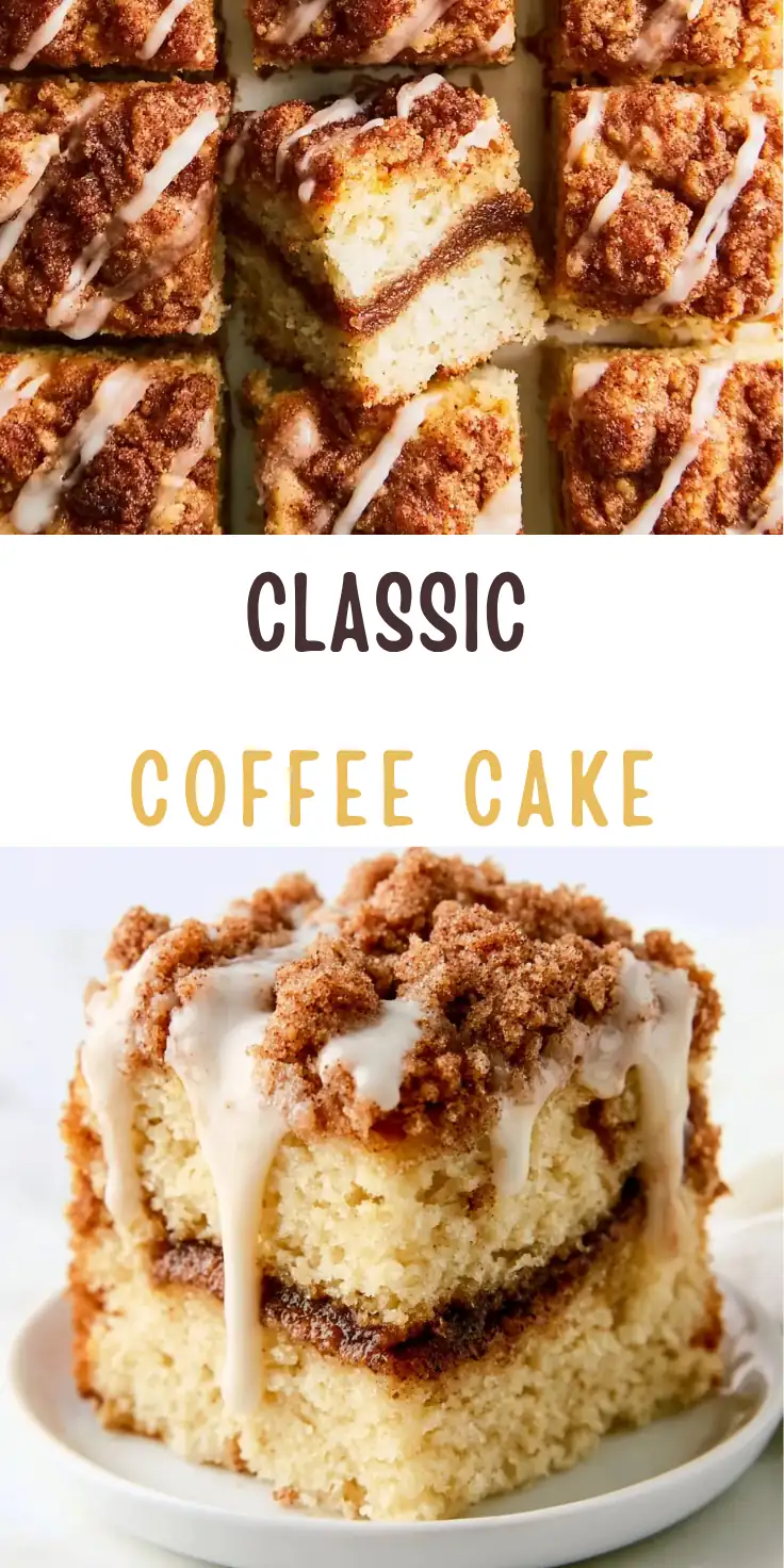 Classic Coffee Cake with Cinnamon Streusel and Sweet Drizzle 6 Classic Coffee Cake