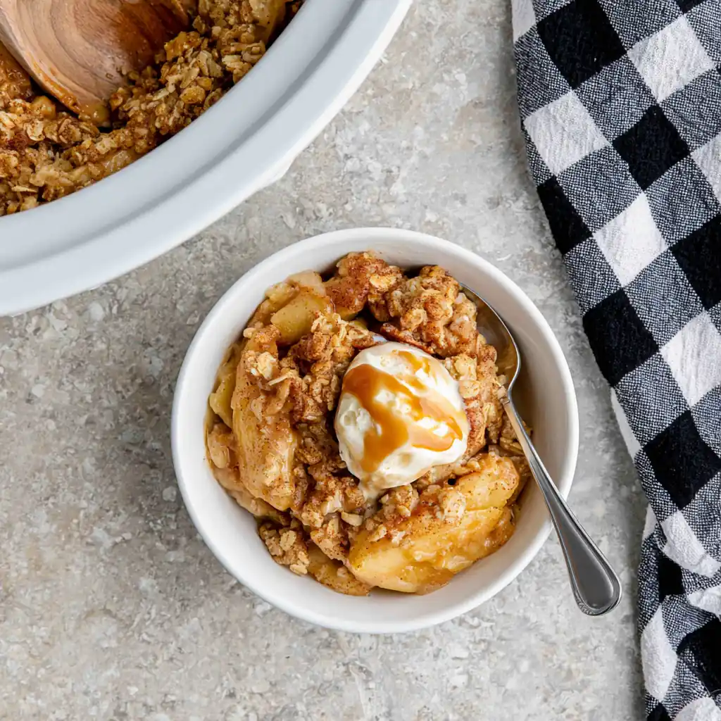 Crock Pot Apple Crisp With Buttery Oat Topping 5 Crock Pot Apple Crisp