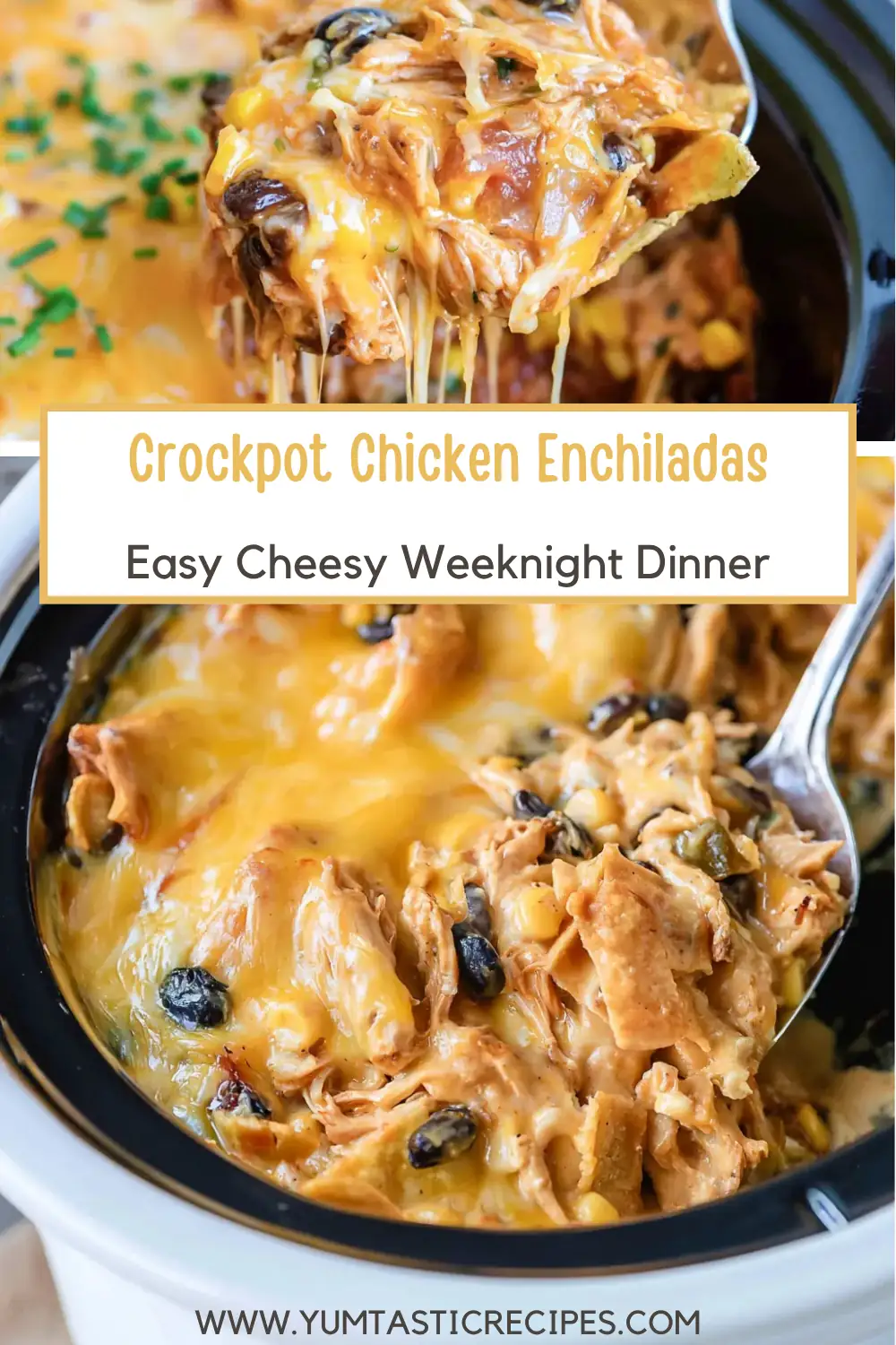Crockpot Chicken Enchiladas: An Easy Cheesy Dinner 6 Crockpot Chicken Enchiladas
