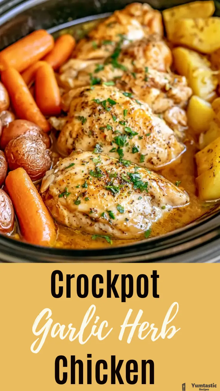 Crockpot Garlic Herb Chicken and Veggies: An Easy Complete Dinner 6 Crockpot Garlic Herb Chicken
