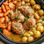 Crockpot Garlic Herb Chicken and Veggies: An Easy Complete Dinner 7 Crockpot Garlic Herb Chicken