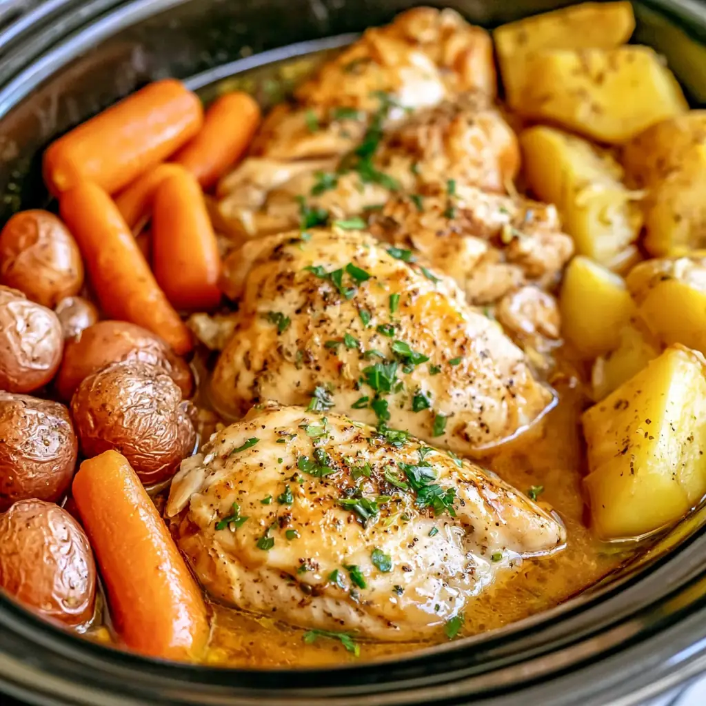 Crockpot Garlic Herb Chicken and Veggies: An Easy Complete Dinner 5 Crockpot Garlic Herb Chicken