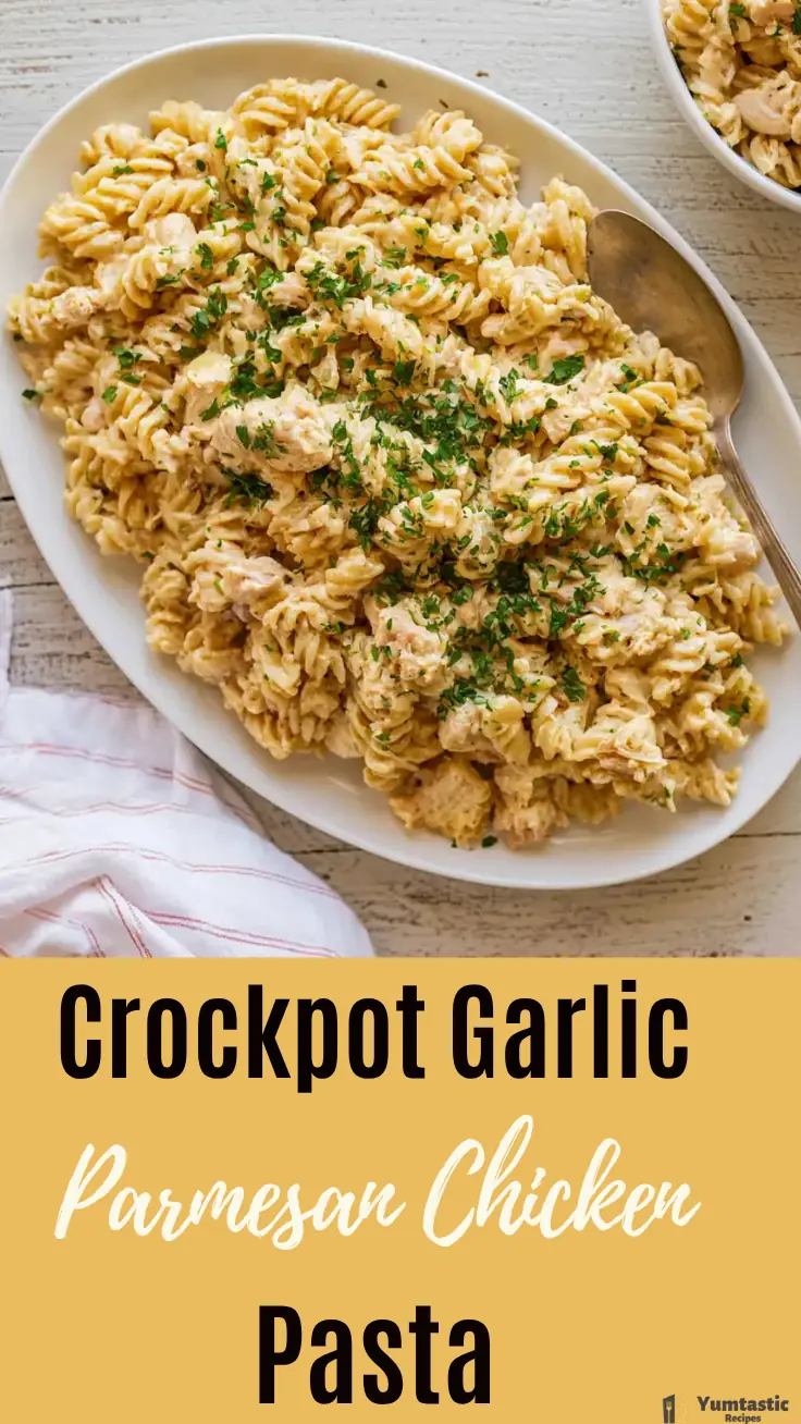Crockpot Garlic Parmesan Chicken Pasta for an Easy Creamy Dinner 6 Crockpot Garlic Parmesan Chicken Pasta