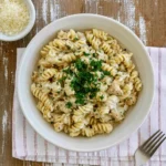 Crockpot Garlic Parmesan Chicken Pasta for an Easy Creamy Dinner 7 Crockpot Garlic Parmesan Chicken Pasta