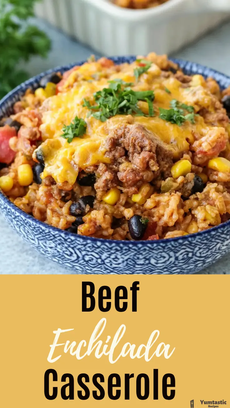 Beef Enchilada Casserole With Rice and Cheese 6 Beef Enchilada Casserole