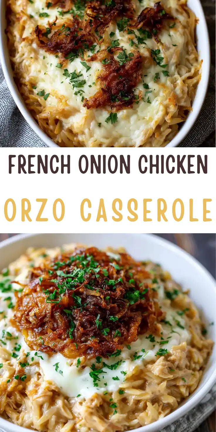 French Onion Chicken Orzo Casserole: Creamy One-Pan Dinner 6 French Onion Chicken