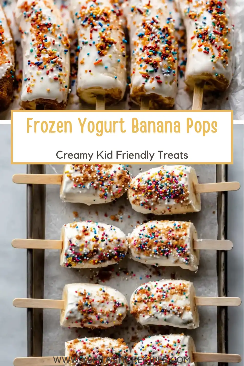 Frozen Yogurt Banana Pops.