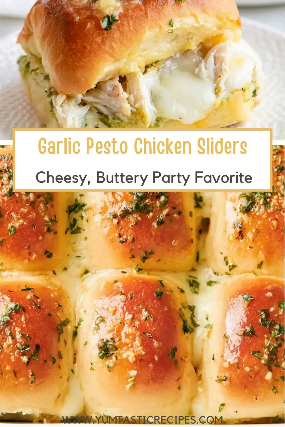 Garlic Pesto Chicken Sliders