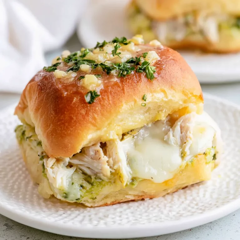 Garlic Pesto Chicken Sliders