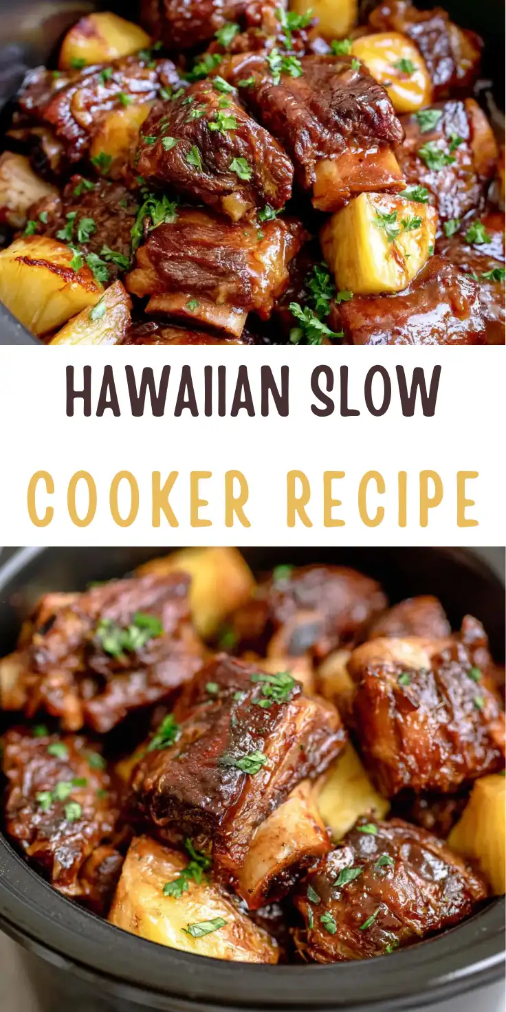 Hawaiian Slow Cooker Recipe for Sticky Pineapple Ribs 6 Hawaiian Slow Cooker Recipe