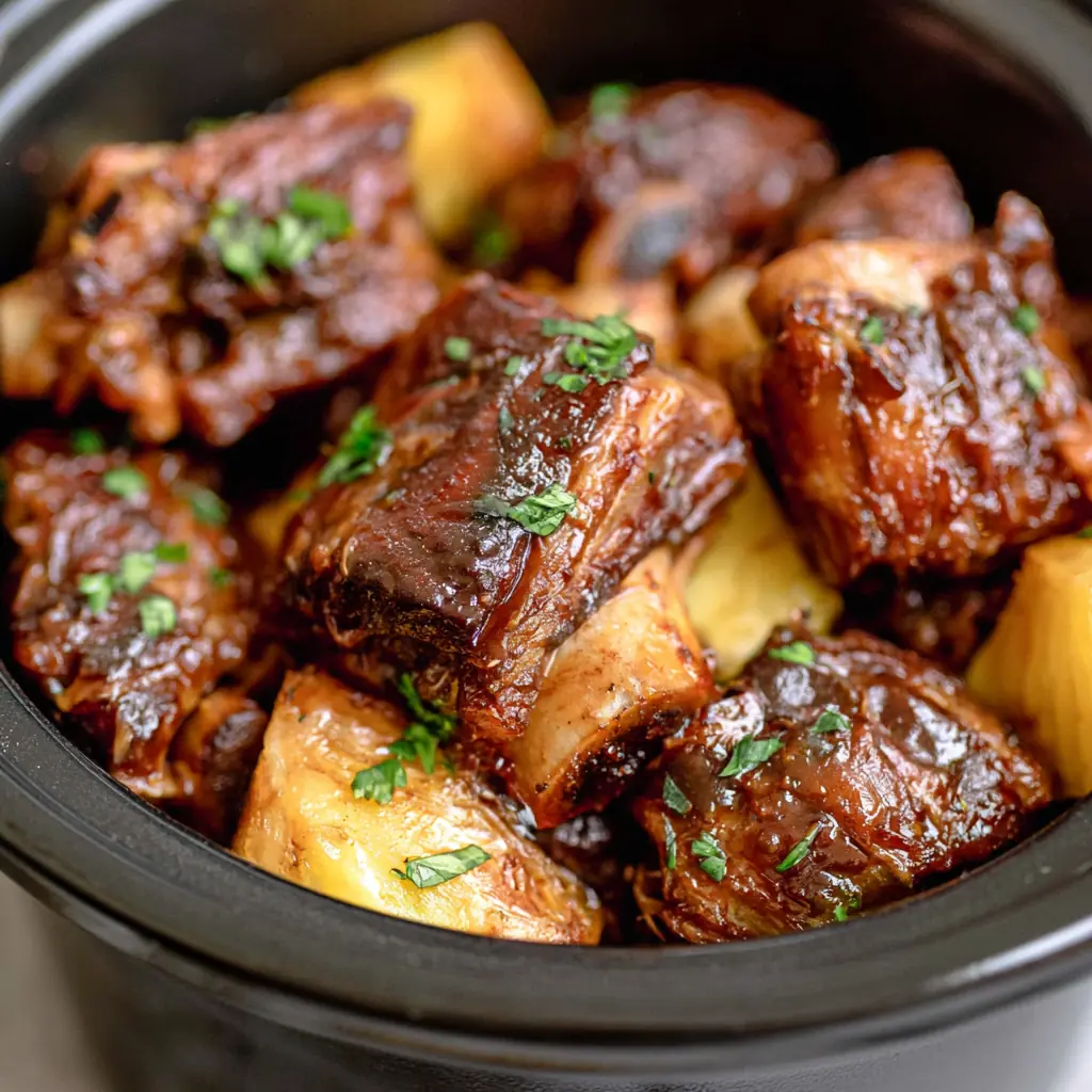 Hawaiian Slow Cooker Recipe for Sticky Pineapple Ribs 5 Hawaiian Slow Cooker Recipe