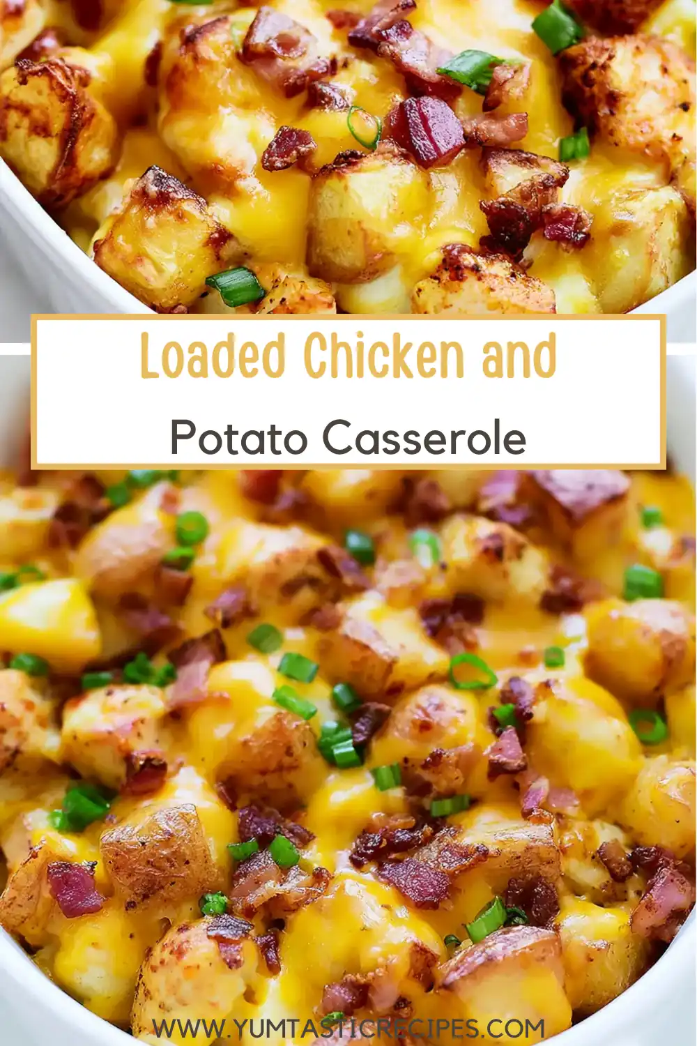 Loaded Chicken and Potato Casserole: Easy Cheesy Family Dinner 6 Loaded Chicken and Potato Casserole