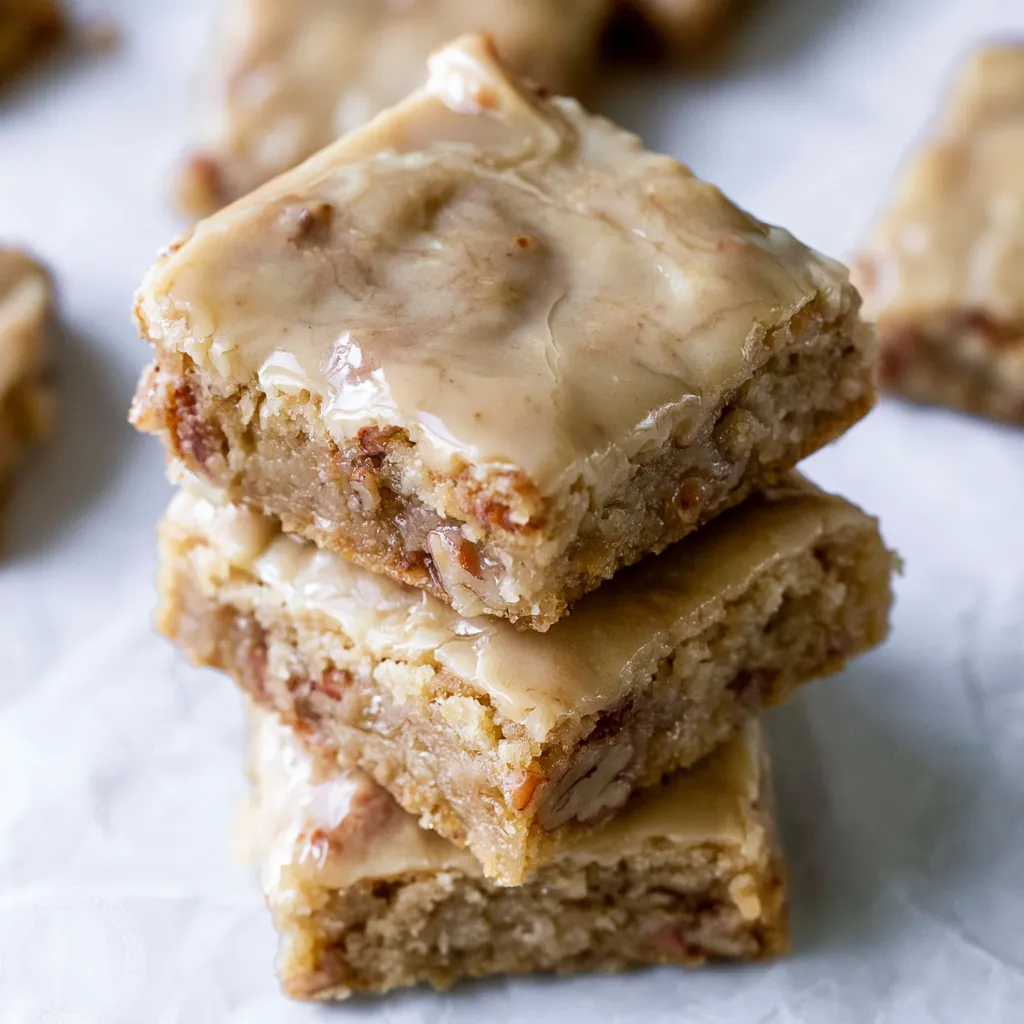 Maple Glazed Apple Blondies With Warm Maple Icing 5 Maple Glazed Apple Blondies