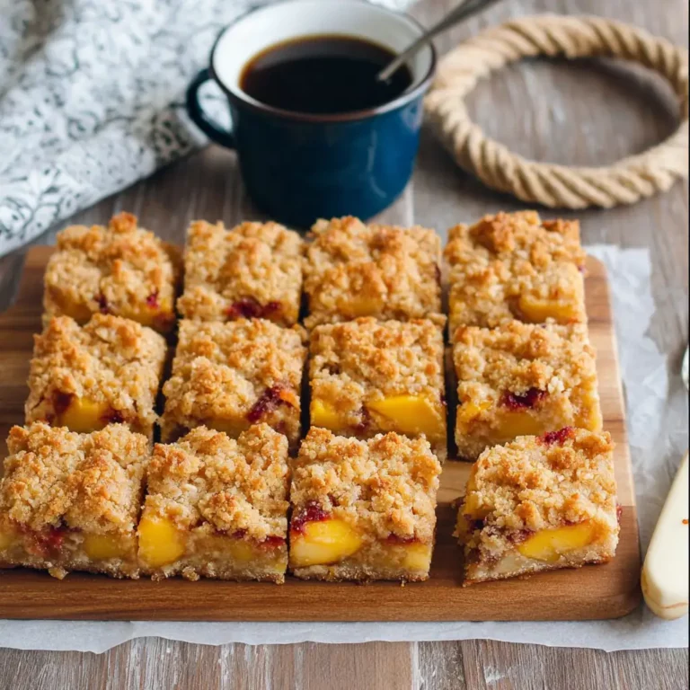 Peach Crumble Bars