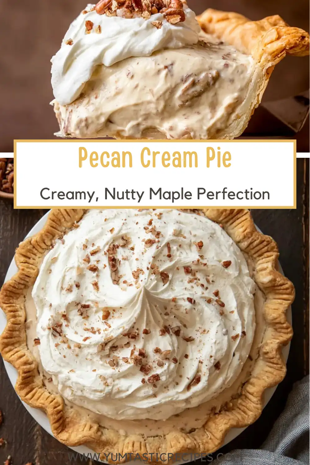 Pecan Cream Pie With Maple Cream Cheese Filling 6 Pecan Cream Pie