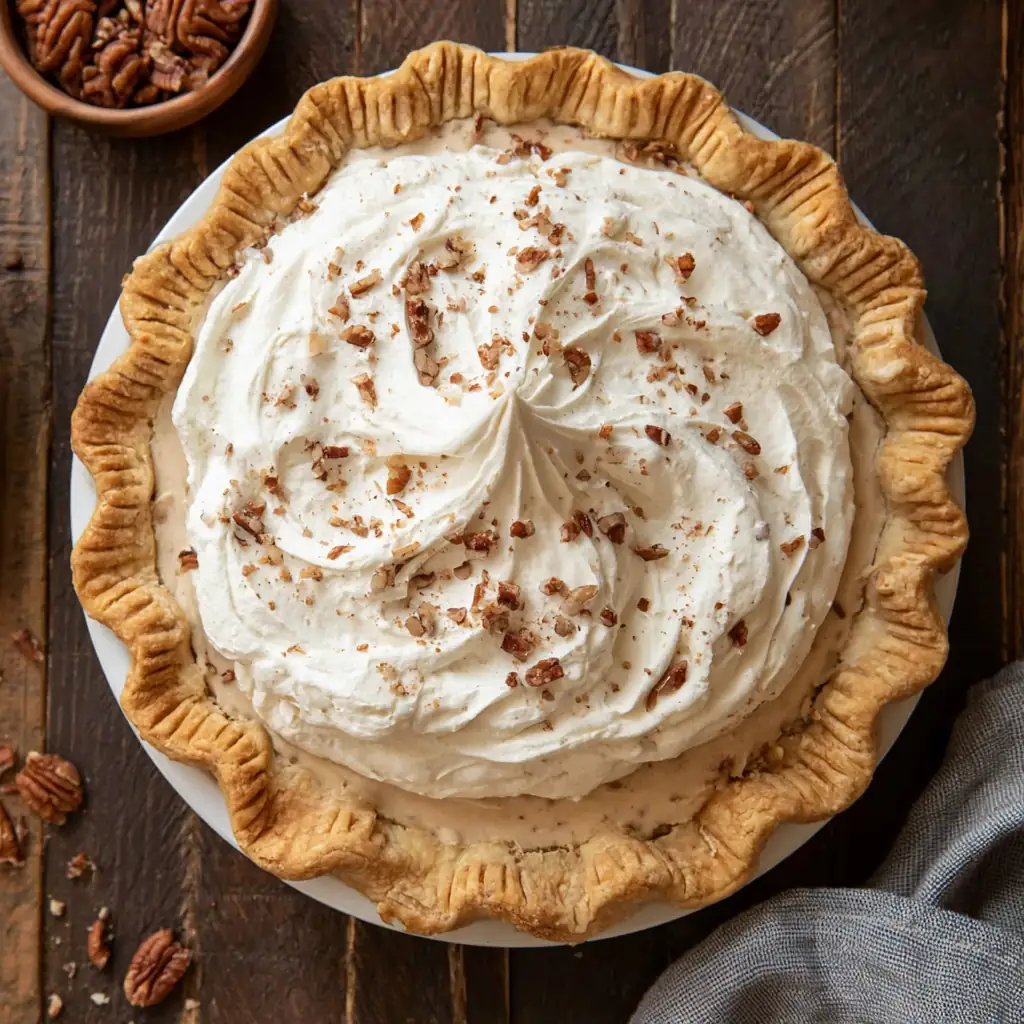 Pecan Cream Pie With Maple Cream Cheese Filling 4 Pecan Cream Pie