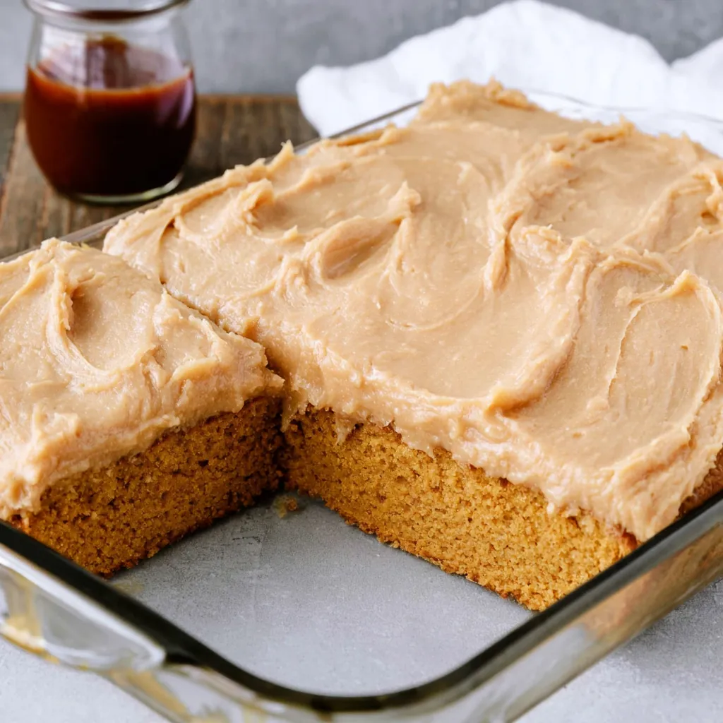 Pumpkin Cake with Caramel Cream Cheese Frosting 5 Pumpkin Cake