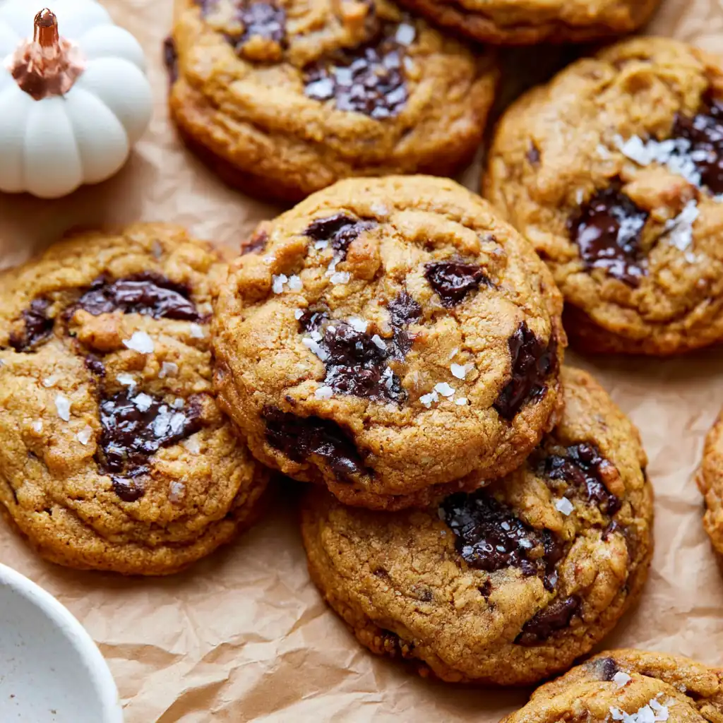 Pumpkin Chocolate Chip Cookies With Chewy Centers 5 Pumpkin Chocolate Chip Cookies