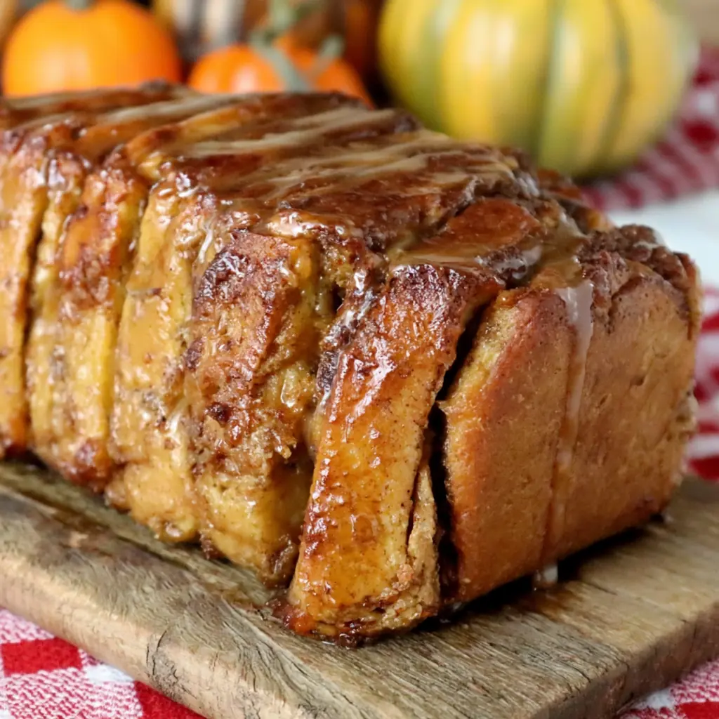 Pumpkin Spice Pull Apart Bread With Easy Vanilla Glaze 4 Pumpkin Spice Pull Apart Bread