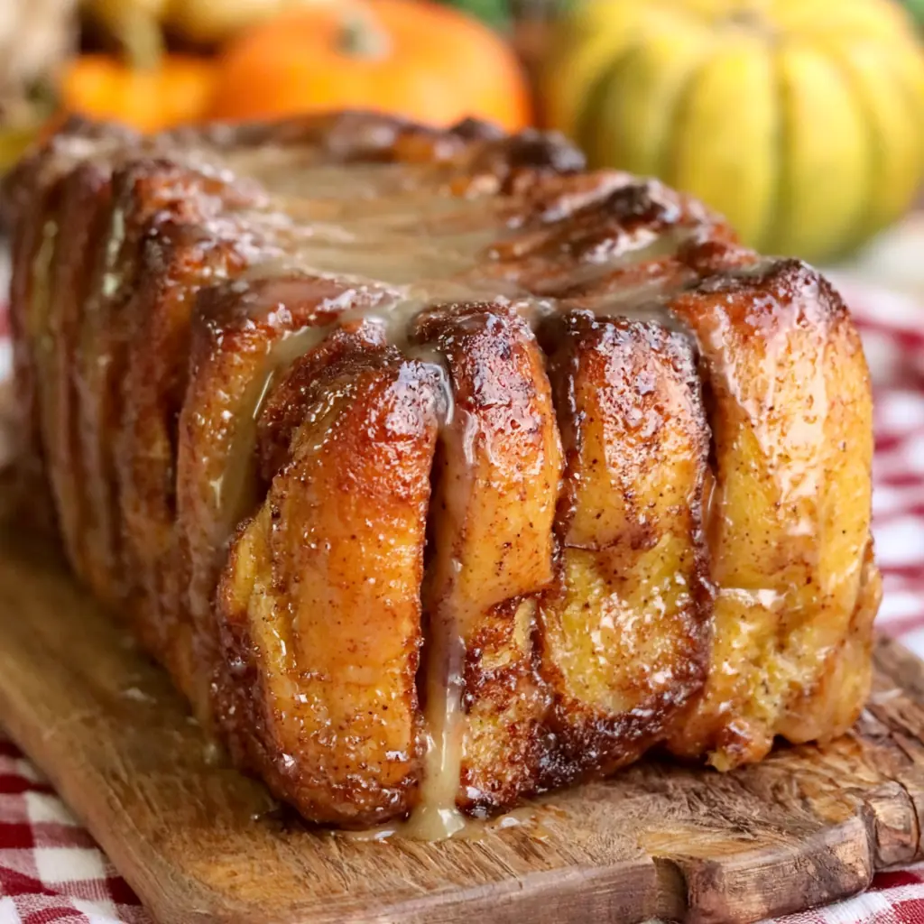 Pumpkin Spice Pull Apart Bread With Easy Vanilla Glaze 5 Pumpkin Spice Pull Apart Bread