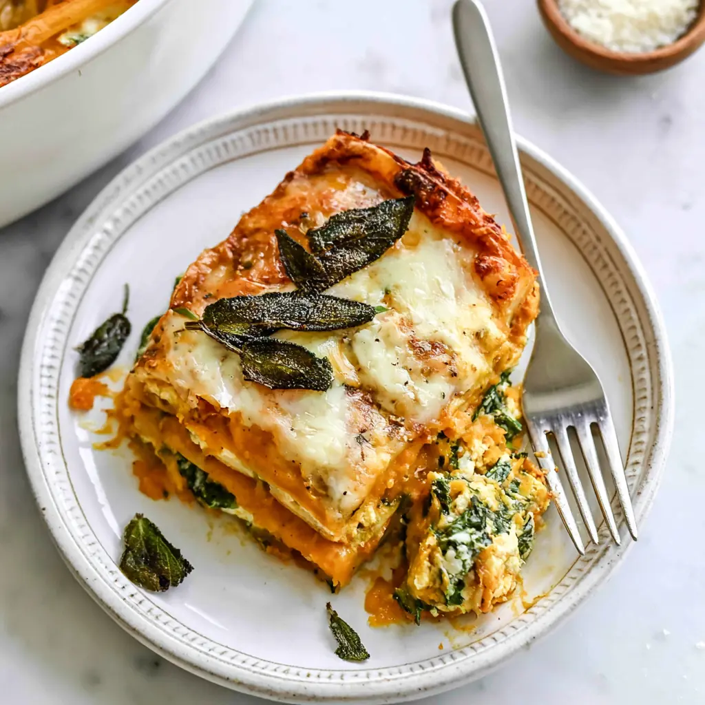 Pumpkin Spinach Lasagna with Creamy Ricotta Filling 5 Pumpkin Spinach Lasagna