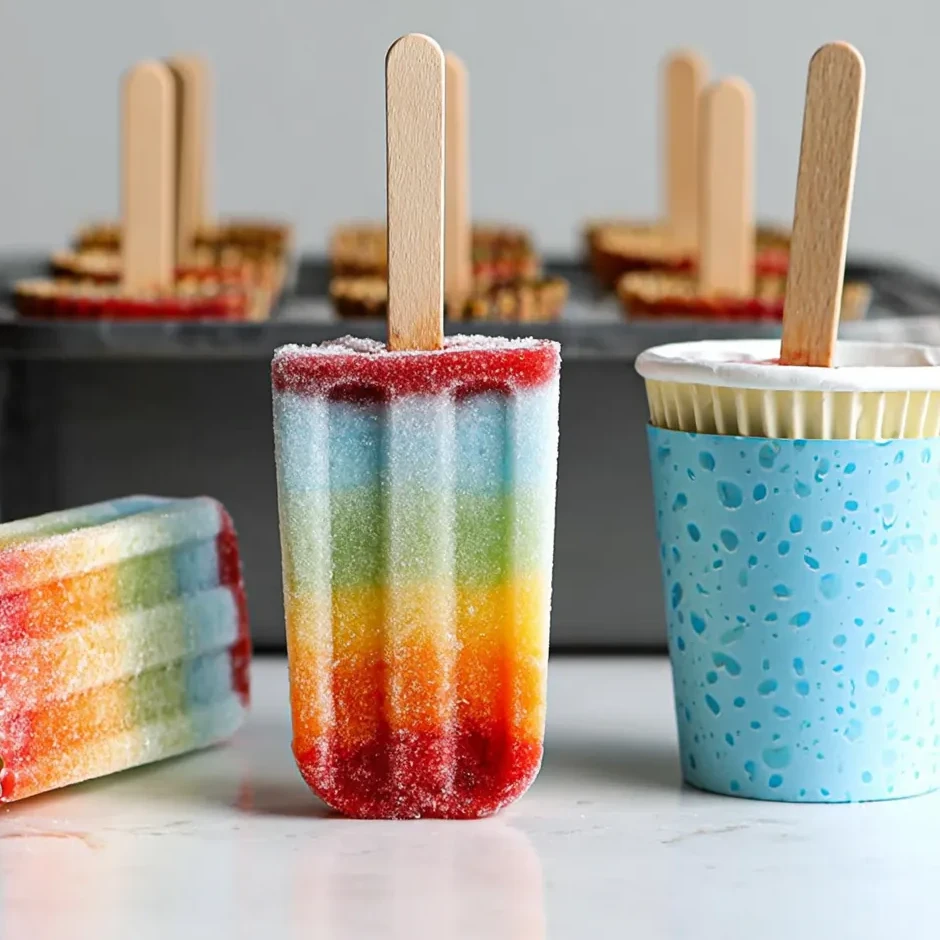 Rainbow Popsicles