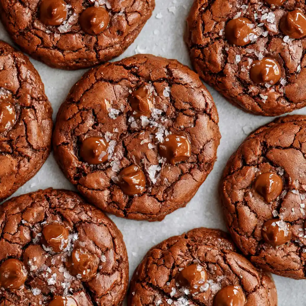 Salted Brownie Cookies with Fudgy Centers and Crackly Tops 4 Salted Brownie Cookies