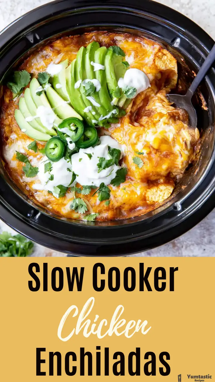 Slow Cooker Chicken Enchiladas: An Easy Cheesy Dinner 6 Slow Cooker Chicken Enchiladas