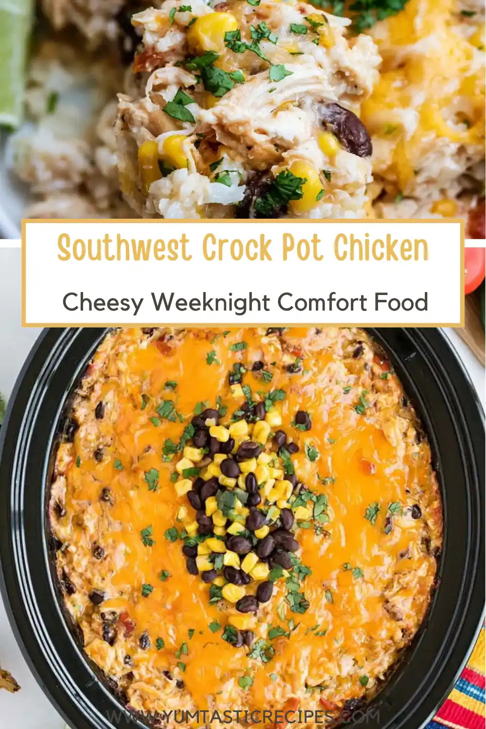 Southwest Crock Pot Chicken and Rice: Easy Cheesy Dinner 6 Southwest Crock Pot Chicken