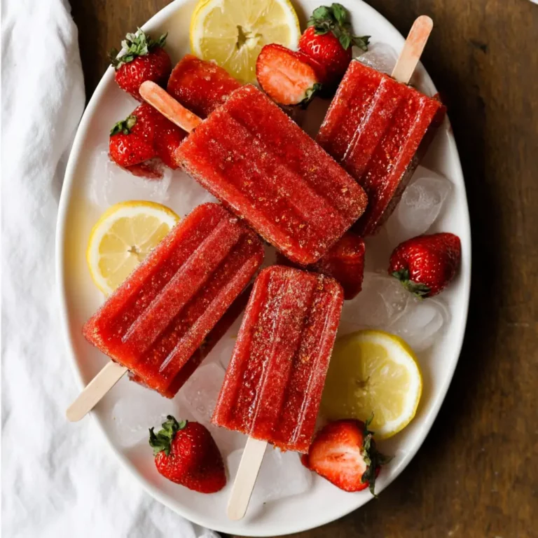 Strawberry Lemonade Popsicles