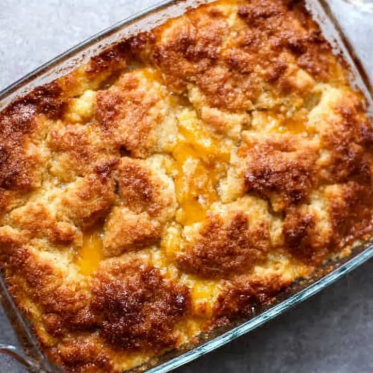 Super Easy Peach Cobbler